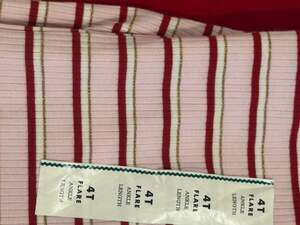 Cat & Jack Toddler Girls 4T Red Flower Long Sleeve Top and Pink Striped Ribbed F